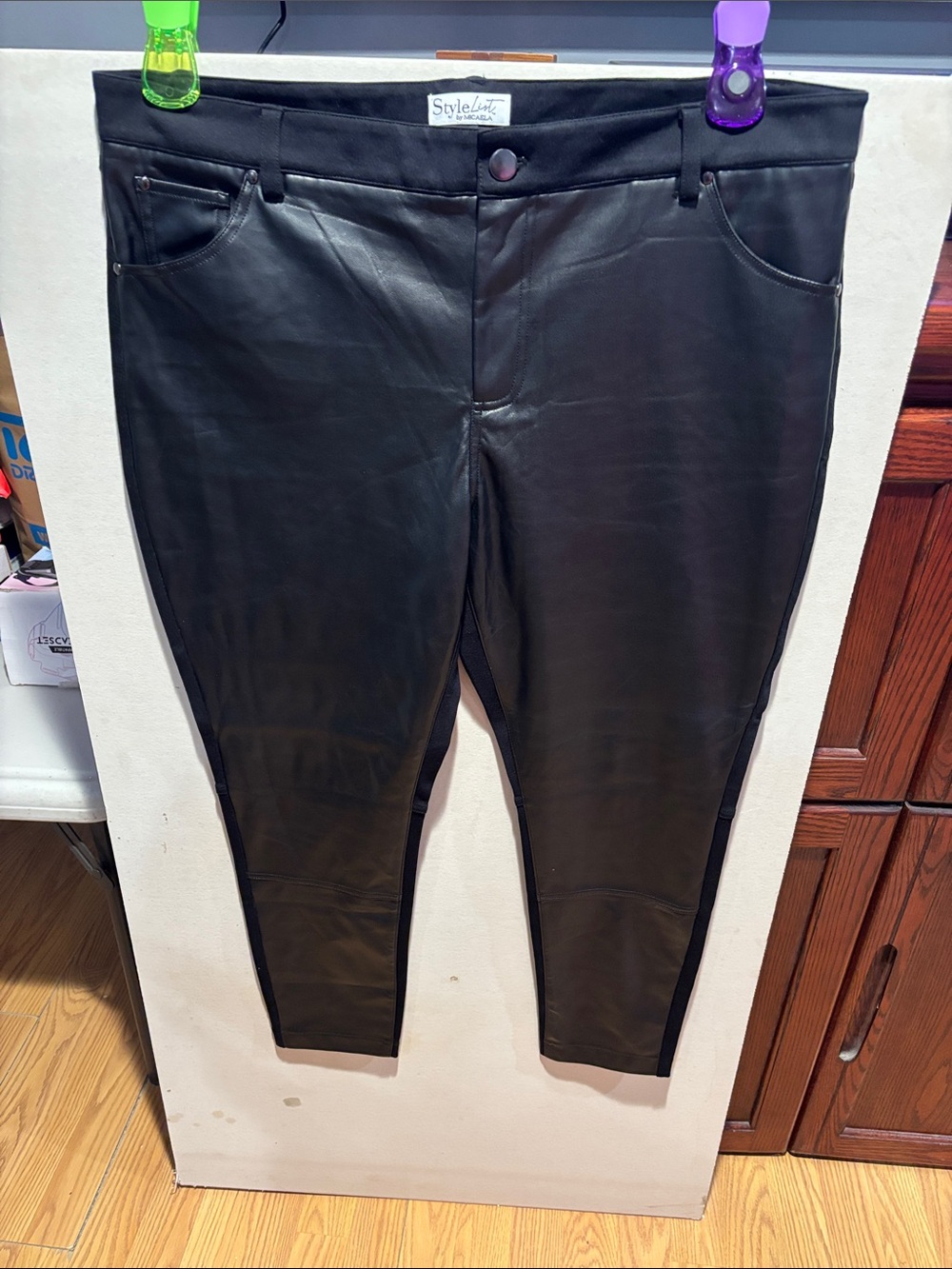Style & Co Black Faux Leather Skinny Pants